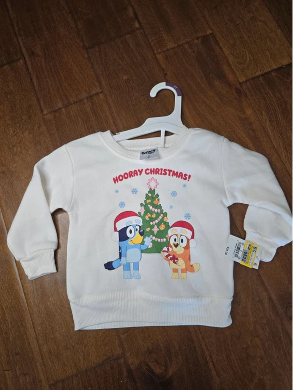 18m brand new bluey, from disney christmas sweatshirt, item 522G6